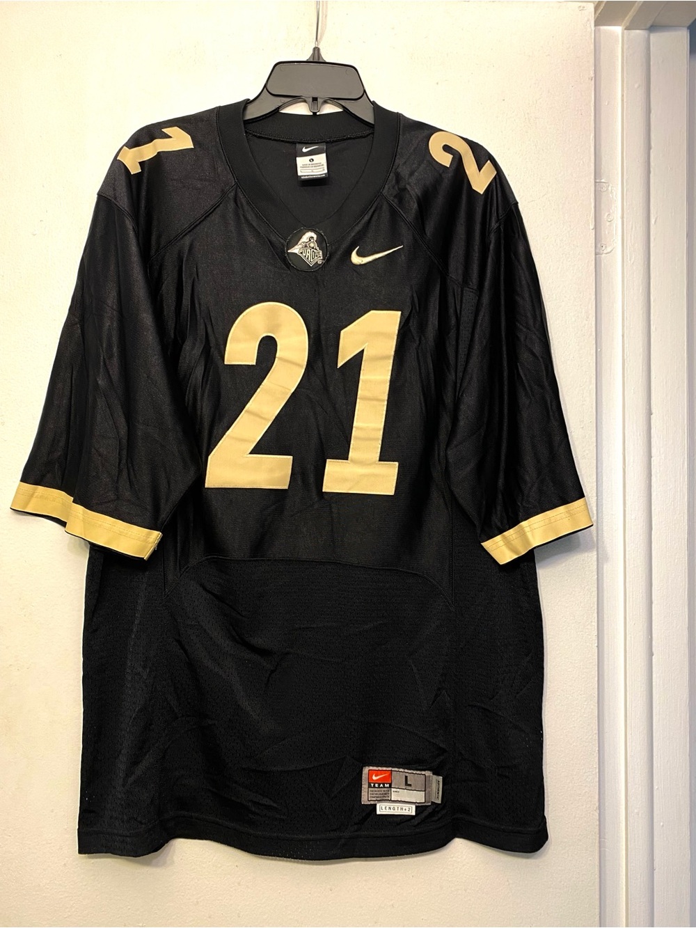 Nike Purdue Boilermakers #21 Football Large Jersey Black Gold
